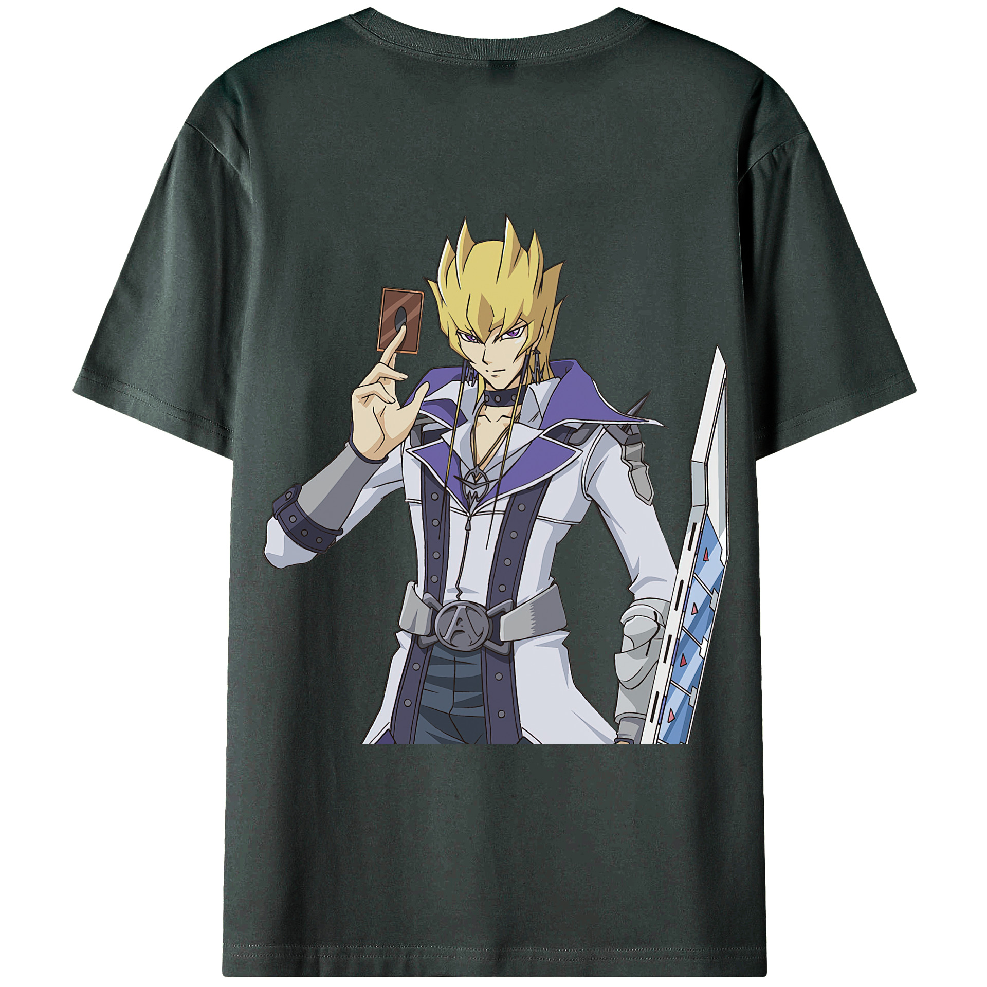 （画像用） 遊☆戯☆王 Yu-Gi-Oh! 綿100％ メンズ半袖Tシャツ（バックプリント） 通気性